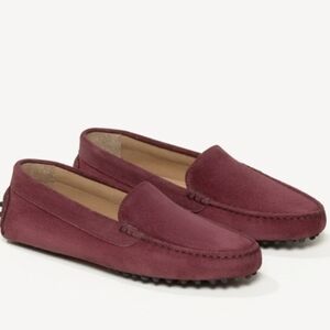 M. Gemi Felize Suede Burgundy Loafers. Size 37.5